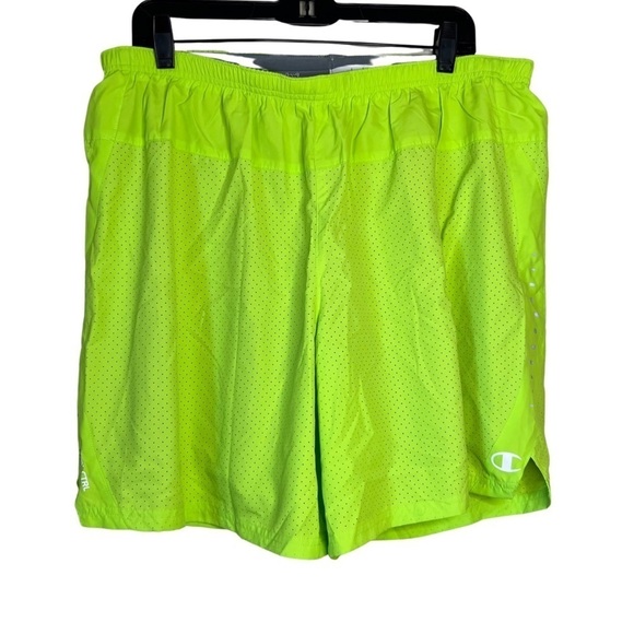 Champion Men’s Performance Running Shorts Neon Yellow Size XL - Picture 1 of 11